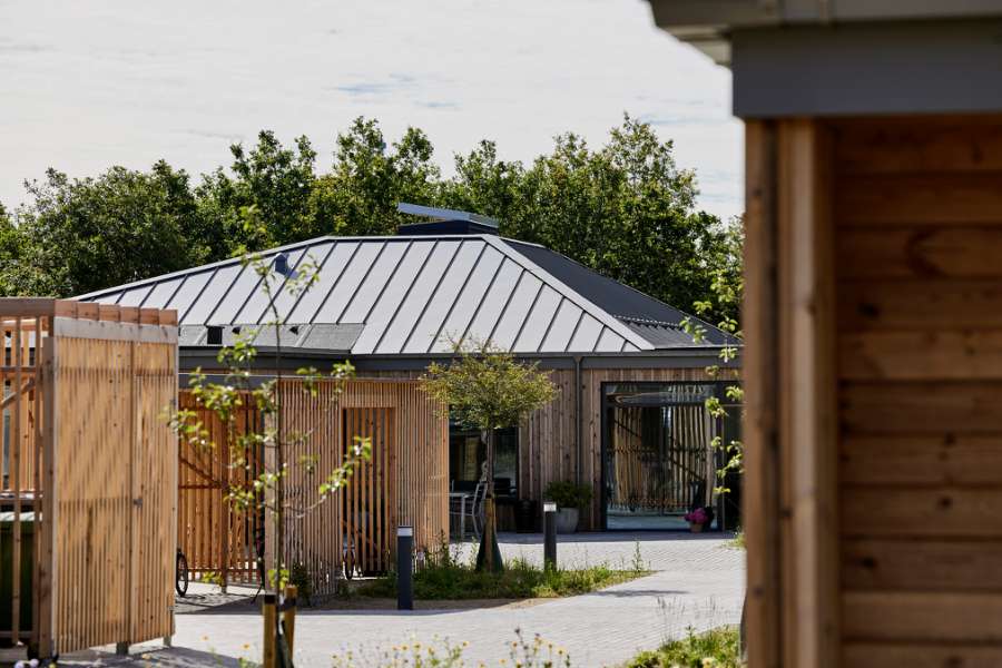 Homes and facilities for autistic residents, clad in wood and steel profiles, and surrounded by forest, AutismeCenter Skive, Jægervej 16, 7800 Skive